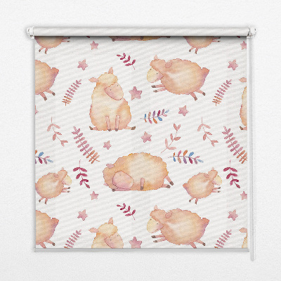 Rolgordijn voor het raam Schapen tussen de sterren