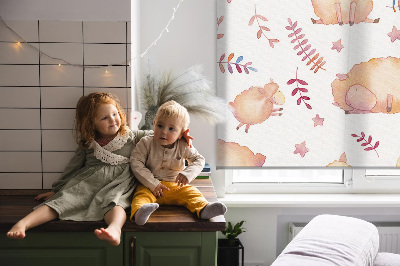 Rolgordijn voor het raam Schapen tussen de sterren