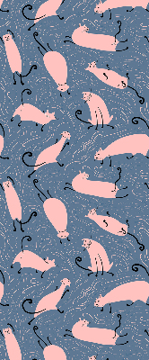 Rolgordijn verduisterend Roze katten