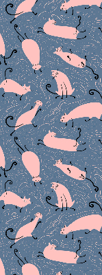 Rolgordijn verduisterend Roze katten