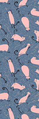 Rolgordijn verduisterend Roze katten