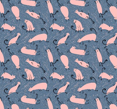 Rolgordijn verduisterend Roze katten