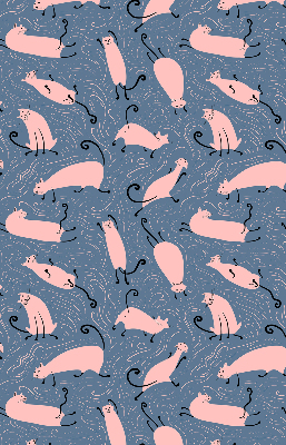 Rolgordijn verduisterend Roze katten