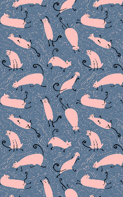 Rolgordijn verduisterend Roze katten