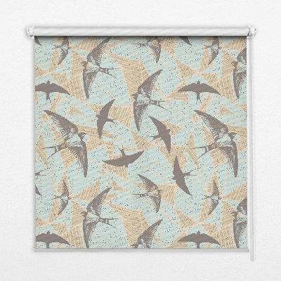 Rolgordijn voor het raam Zwaluwen