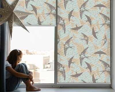 Rolgordijn voor het raam Zwaluwen