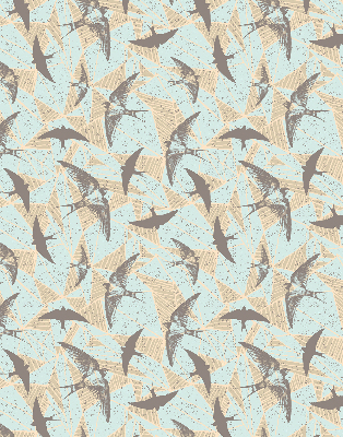 Rolgordijn voor het raam Zwaluwen