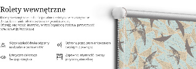 Rolgordijn voor het raam Zwaluwen