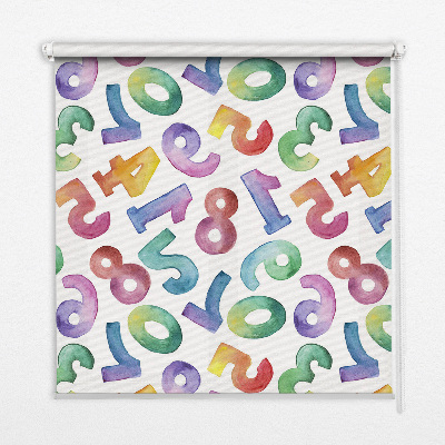 Rolgordijn verduisterend Kleurrijke getallen