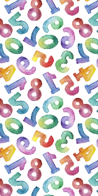 Rolgordijn verduisterend Kleurrijke getallen