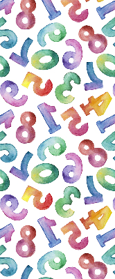 Rolgordijn verduisterend Kleurrijke getallen