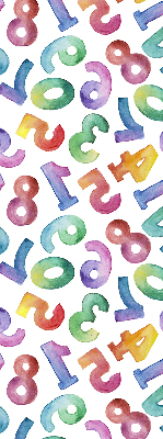 Rolgordijn verduisterend Kleurrijke getallen