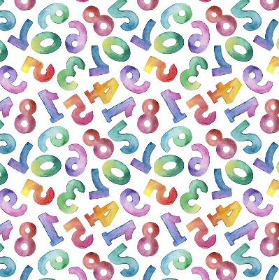 Rolgordijn verduisterend Kleurrijke getallen