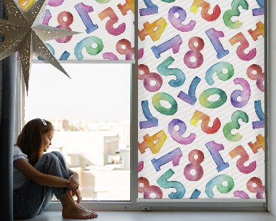 Rolgordijn verduisterend Kleurrijke getallen