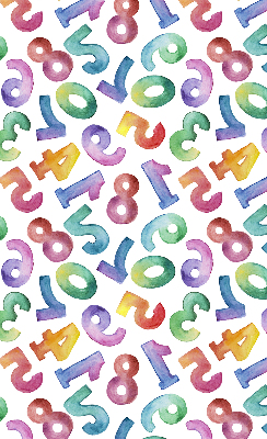 Rolgordijn verduisterend Kleurrijke getallen