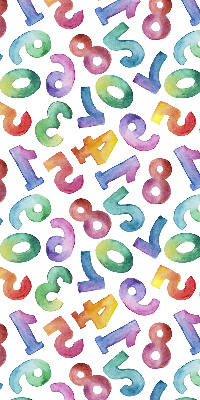 Rolgordijn verduisterend Kleurrijke getallen