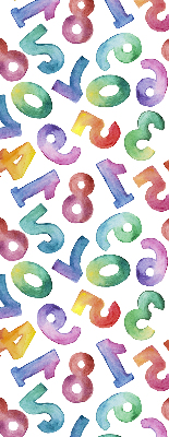 Rolgordijn verduisterend Kleurrijke getallen