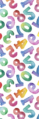 Rolgordijn verduisterend Kleurrijke getallen