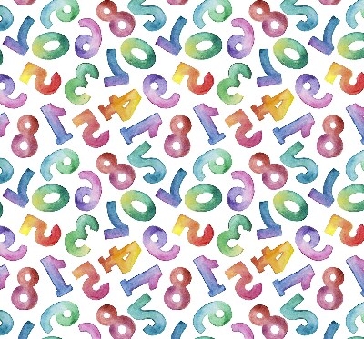 Rolgordijn verduisterend Kleurrijke getallen