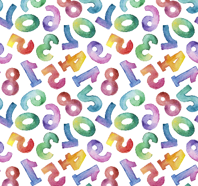 Rolgordijn verduisterend Kleurrijke getallen