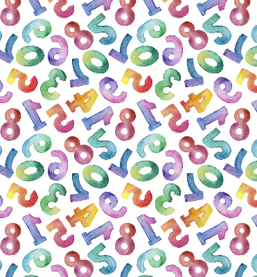 Rolgordijn verduisterend Kleurrijke getallen