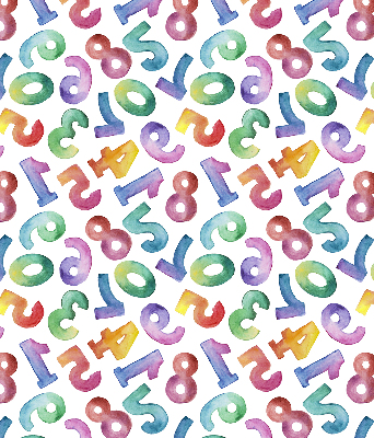 Rolgordijn verduisterend Kleurrijke getallen