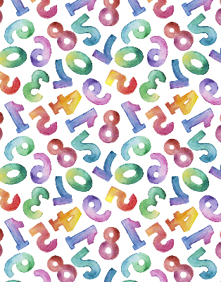 Rolgordijn verduisterend Kleurrijke getallen