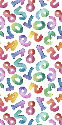 Rolgordijn verduisterend Kleurrijke getallen