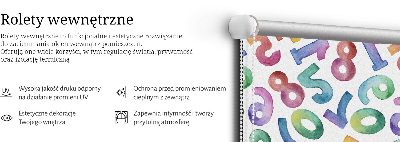 Rolgordijn verduisterend Kleurrijke getallen