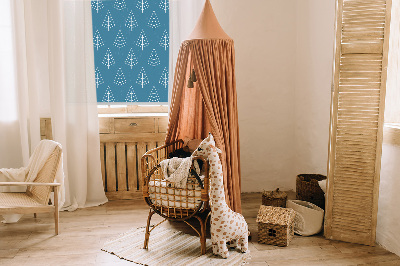 Rolgordijn voor het raam Bomen in de regen