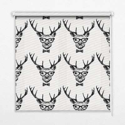 Rolgordijn verduisterend Rendier met bril