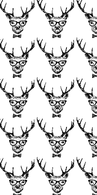 Rolgordijn verduisterend Rendier met bril