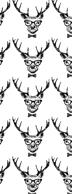 Rolgordijn verduisterend Rendier met bril