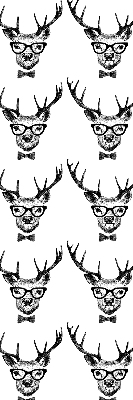 Rolgordijn verduisterend Rendier met bril