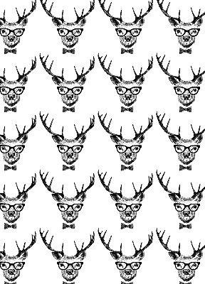 Rolgordijn verduisterend Rendier met bril