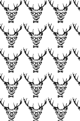 Rolgordijn verduisterend Rendier met bril