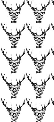 Rolgordijn verduisterend Rendier met bril