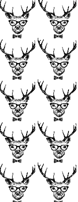 Rolgordijn verduisterend Rendier met bril