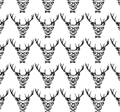 Rolgordijn verduisterend Rendier met bril