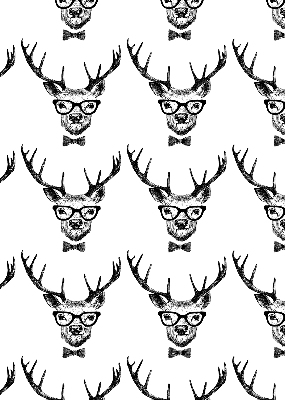 Rolgordijn verduisterend Rendier met bril