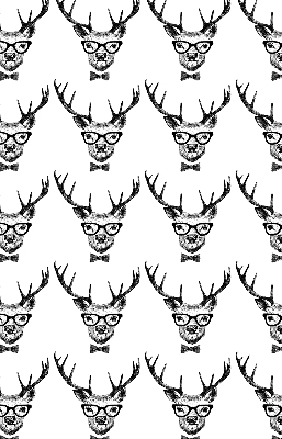 Rolgordijn verduisterend Rendier met bril