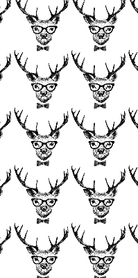 Rolgordijn verduisterend Rendier met bril