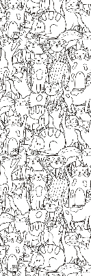 Rolgordijn voor het raam Getekende katten