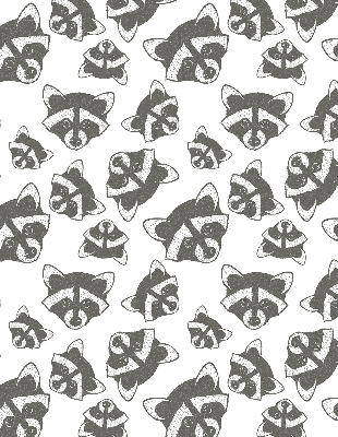 Rolgordijn verduisterend Getekende wasberen