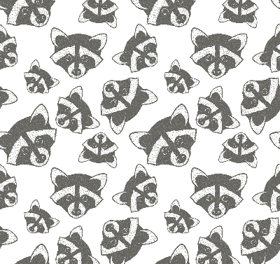 Rolgordijn verduisterend Getekende wasberen