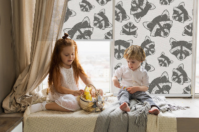 Rolgordijn verduisterend Getekende wasberen