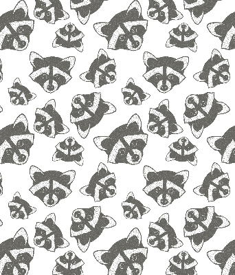 Rolgordijn verduisterend Getekende wasberen