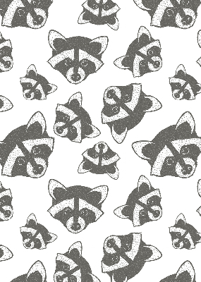 Rolgordijn verduisterend Getekende wasberen