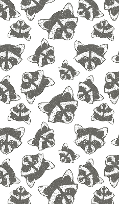 Rolgordijn verduisterend Getekende wasberen