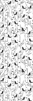 Rolgordijn voor het raam Getekende vogels en bomen